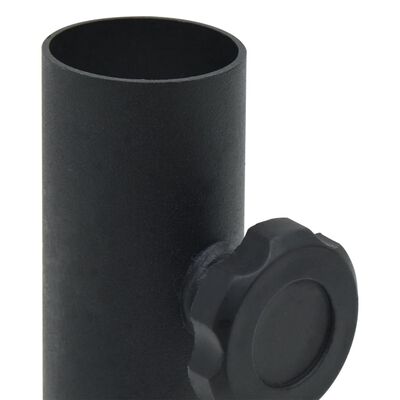 vidaXL Основа за чадър Ø32/34/38 мм прът матово черно стомана