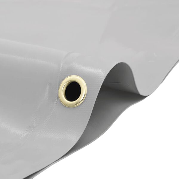 vidaXL Брезент сив &Oslash; 2 м 650 г/м&sup2;