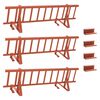 vidaXL Снегозадържател за покрив Червено 300 x 29,5 x 34,5 см Стомана