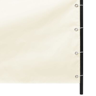 vidaXL Балконски параван, кремав, 140x240 см, оксфорд плат