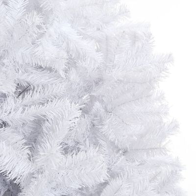 vidaXL Изкуствена предварително осветена коледна елха, 500 см, бяла
