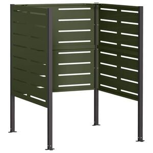 vidaXL Екран за контейнер за отпадъци 85 x 85 x 113 см Стомана