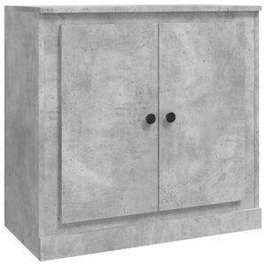 vidaXL Сайдборд, бетонно сив, 70x35,5x67,5 см, инженерно дърво