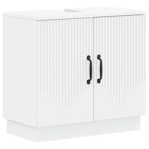 vidaXL Шкаф за мивка в баня HOORN Бяло 59,5 x 31,5 x 56 см