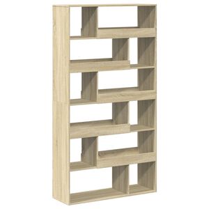 vidaXL Библиотека, сонома дъб, 100x33x187,5 см, инженерно дърво
