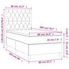 vidaXL Боксспринг легло с матрак, светлосиво, 80x200 см, плат