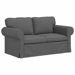 vidaXL Диван Тъмен сив 155 x 82 x 80 см текстил