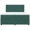 vidaXL Боксспринг легло с матрак, тъмнозелено, 200x200 см, кадифе