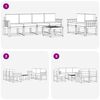 vidaXL Комплект дивани за открито 7 pcs Натурален и Крема