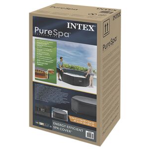 INTEX Спа покривало Тъмносиво 211 x 211 см ПВЦ
