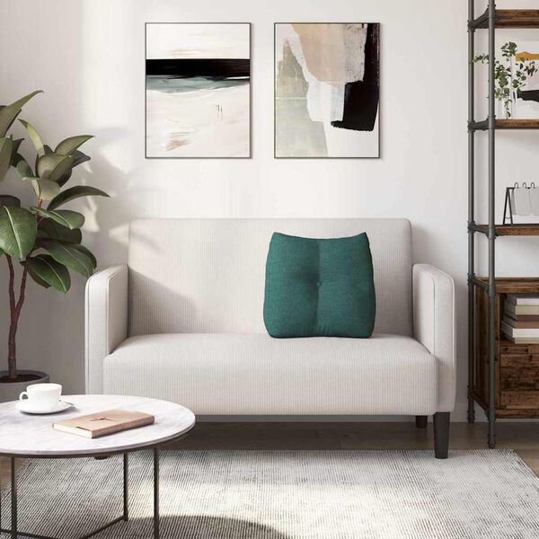 vidaXL Възглавница за гръб Тъмен зелен 45 x 24 x 50 см текстил