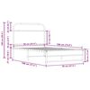 vidaXL Рамка за легло без матрак 90x190 см опушен дъб инженерно дърво