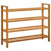 vidaXL Поставка за обувки с 4 рафта, 100x27x80 см, дъбов масив