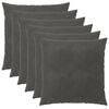 vidaXL Калъфка за възглавница 6 pcs HEERLEN Тъмносиво 65 х 65 см