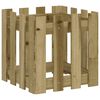 vidaXL Градинска кашпа с дизайн на ограда 40x40x40 см импрегниран бор