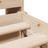 vidaXL Легло с етажерка за книги, без матрак, 140x190 см, бор масив