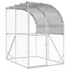 vidaXL Кокошарник Сребристо 200 x 200 x 215 см Поцинкована стомана