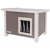 Kerbl ECO Котешка къща Eli, 57х45х43 см, сиво и бяло