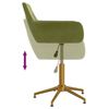 vidaXL Въртящ се трапезен стол, светлозелен, кадифе