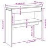 vidaXL Конзолна маса, кафяв дъб, 80x30x80 см, инженерно дърво