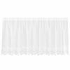 vidaXL Перде от дантела С завеси Флорален Бяло 80 x 300 cm Полиестер