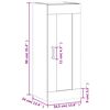 vidaXL Стенен шкаф опушен дъб 34,5x34x90 см инженерно дърво