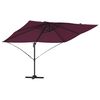 vidaXL Плажен чадър Бордо червен 351 x 250 x 260 см