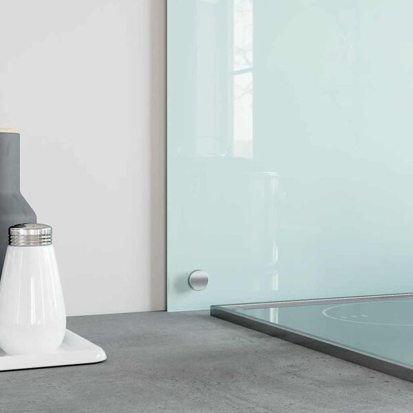 vidaXL Кухненски гръб, бял, 80x60 см, закалено стъкло