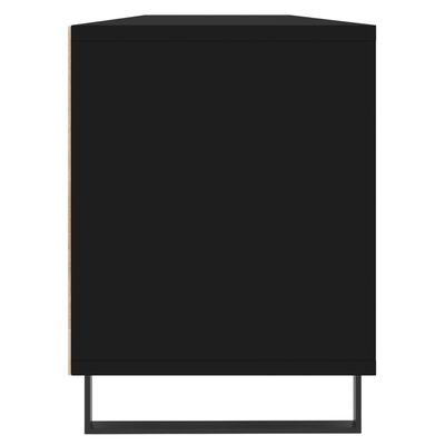 vidaXL ТВ шкаф, черен, 150x30x44,5 см, инженерно дърво