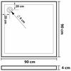 vidaXL Квадратно ABS душ корито, черно, 90x90 см