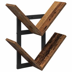 vidaXL Плаваща стена Старо дърво 43 x 15 x 47 см Инженерна дървесина