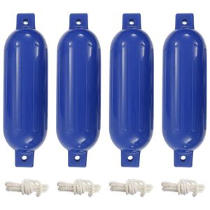 vidaXL Броня за лодка 4 бр синя &Oslash; 14x50 см PVC