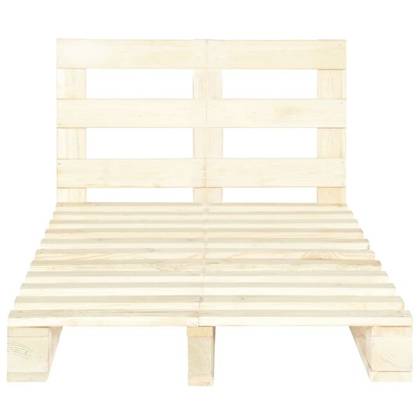 vidaXL Палетна рамка за легло, бор масив, 120х200 см