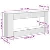 vidaXL Конзолна маса На райета Старо дърво 155 x 29 x 74 см