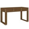 vidaXL Градинска пейка, меденокафява, 80x38x45 см, борово дърво масив