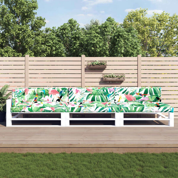 vidaXL Палетни възглавници, 7 бр, многоцветни, текстил