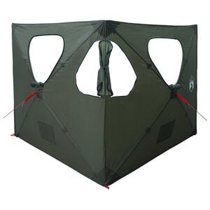 vidaXL Ловна шатра Военнозелено 145 x 145 x 150 см Полиестер и стомана