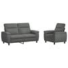 vidaXL Комплект дивани 2 pcs Тъмносиво Текстил
