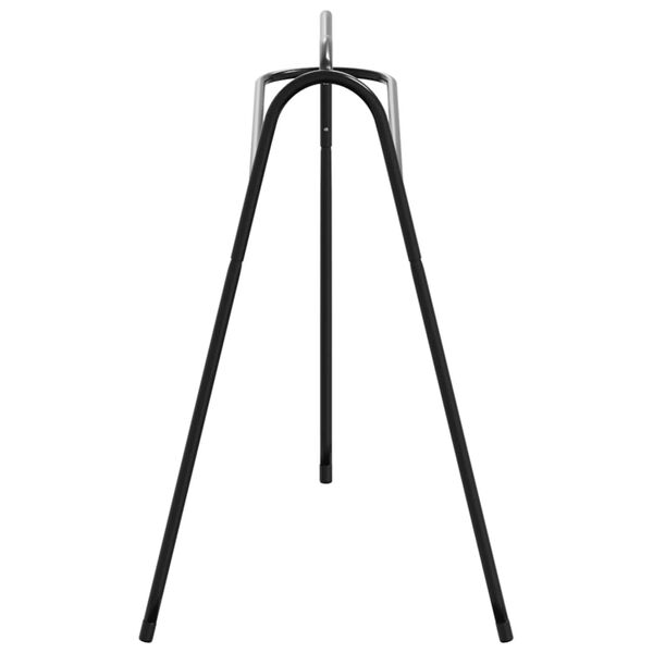 vidaXL Стойка за седло, 3 крака, свободностояща, черна, желязо