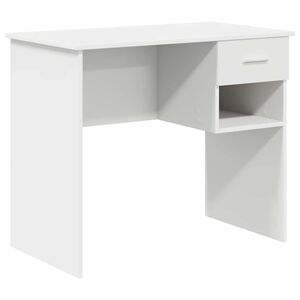 vidaXL Бюро Бяло 90 x 49 x 75 см Инженерна дървесина