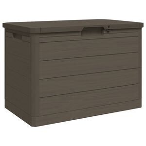 vidaXL Градинска ракла, кафяв, 77,5x44,5x53 см, полипропилен