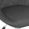 vidaXL Въртящи се трапезни столове, 2 бр, сиви, изкуствена кожа