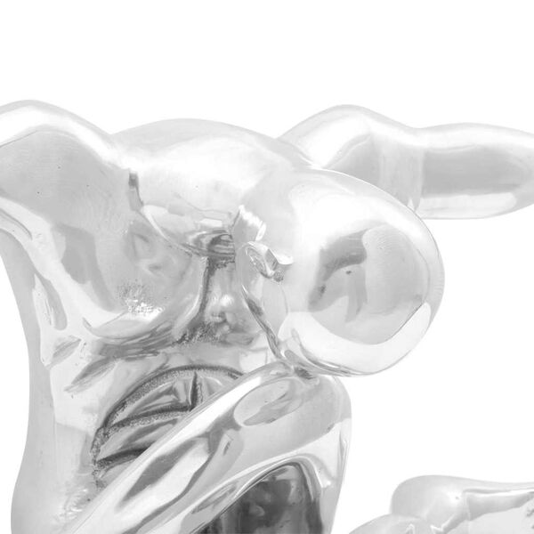 vidaXL Скулптура Сребрист 63 x 20 x 22 см Алуминий