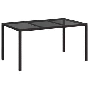 vidaXL Градинска маса Черно 150 x 90 x 75 cm полиратан