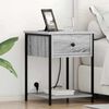 vidaXL Нощен шкаф Сив Сонома 42 x 41 x 56 см Инженерно дърво