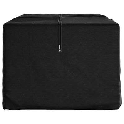 vidaXL Чанта за градински възглавници, черна, 135x40x55 см, полиетилен