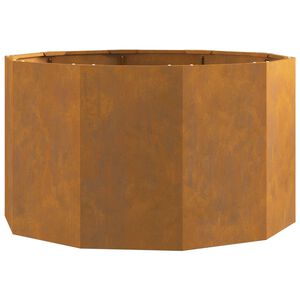 vidaXL Кашпа Ръждясало 90 x 90 x 50 cm Патинираща стомана