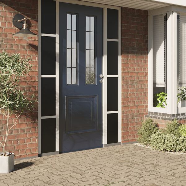 vidaXL Фолио за прозорци статично черен мат 45x1000 см PVC