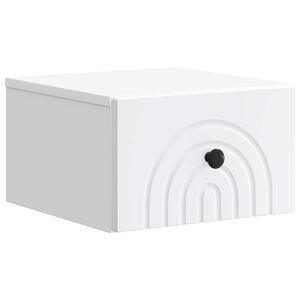 vidaXL Спален шкаф с монтаж на стена с чекмедже Бяло 33 x 34,5 x 20 см