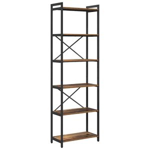 vidaXL Рафт за книги 60 x 30 x 189,5 см Инженерна дървесина